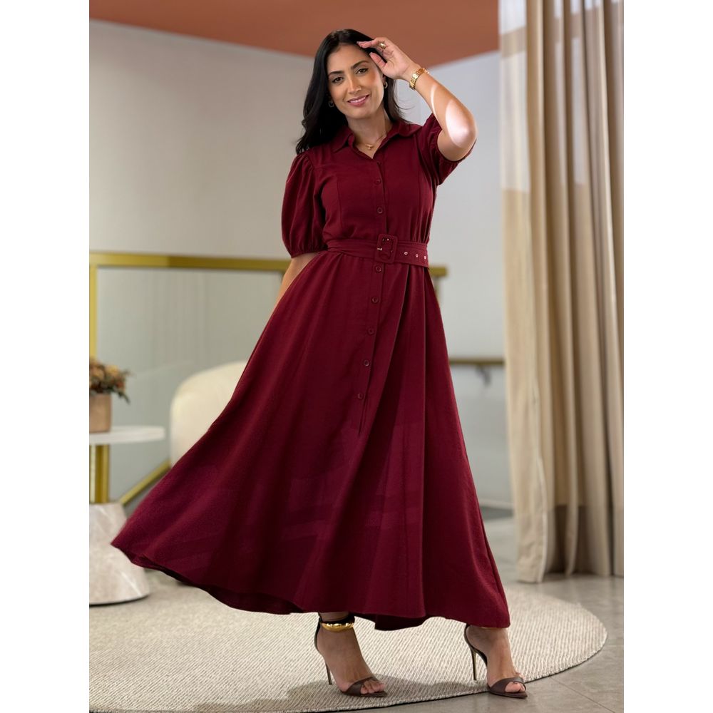 Vestido Laura Marsala