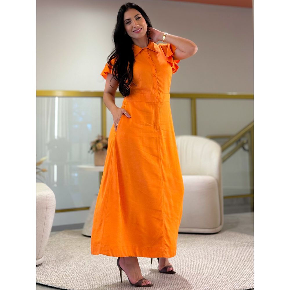 Vestido Clara Laranja