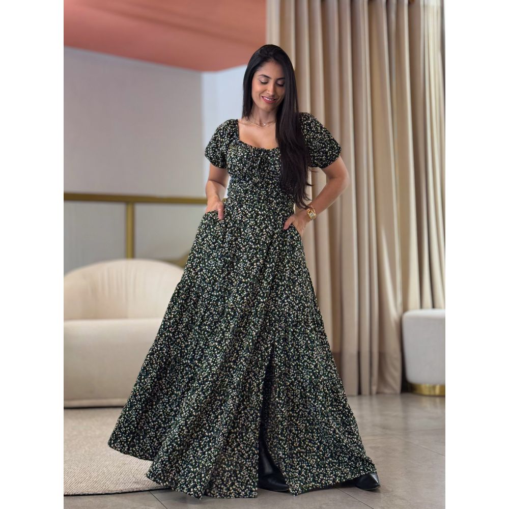 Vestido Luisa Preto Floral