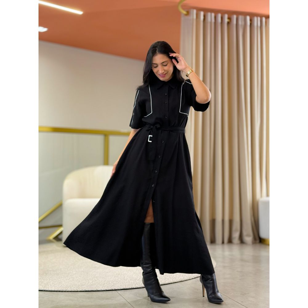 Vestido Patricia Preto E Branco