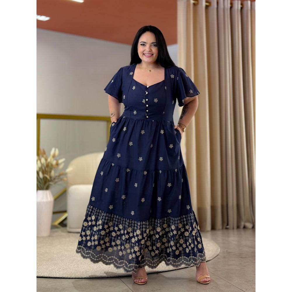 Vestido Livia Azul Floral