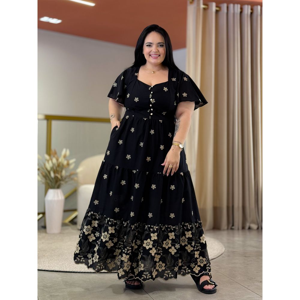 Vestido Livia Preto Floral