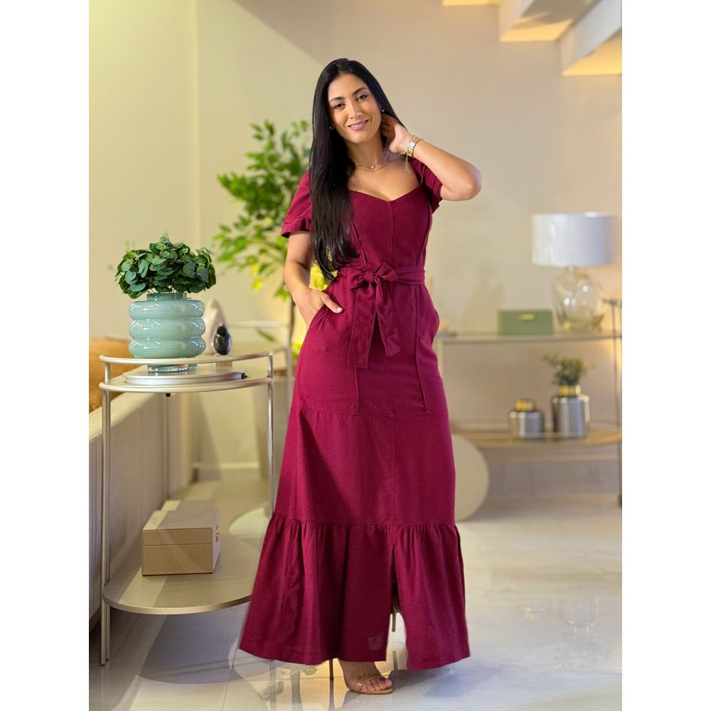 Vestido Juliene Bordo