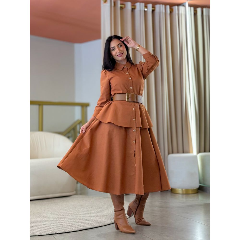 Vestido Gabi Caramelo