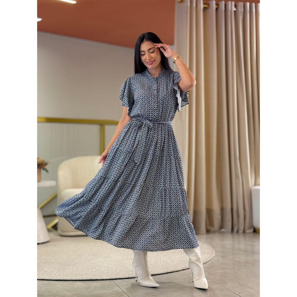 Vestido Melina Azul Marinho