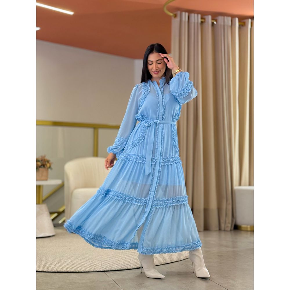 Vestido Beatriz Azul Bebe