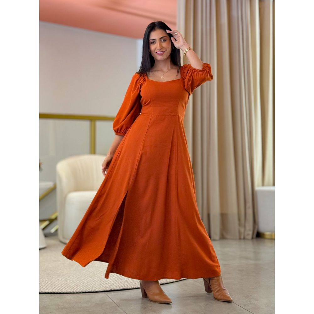 Vestido Simara Terracota