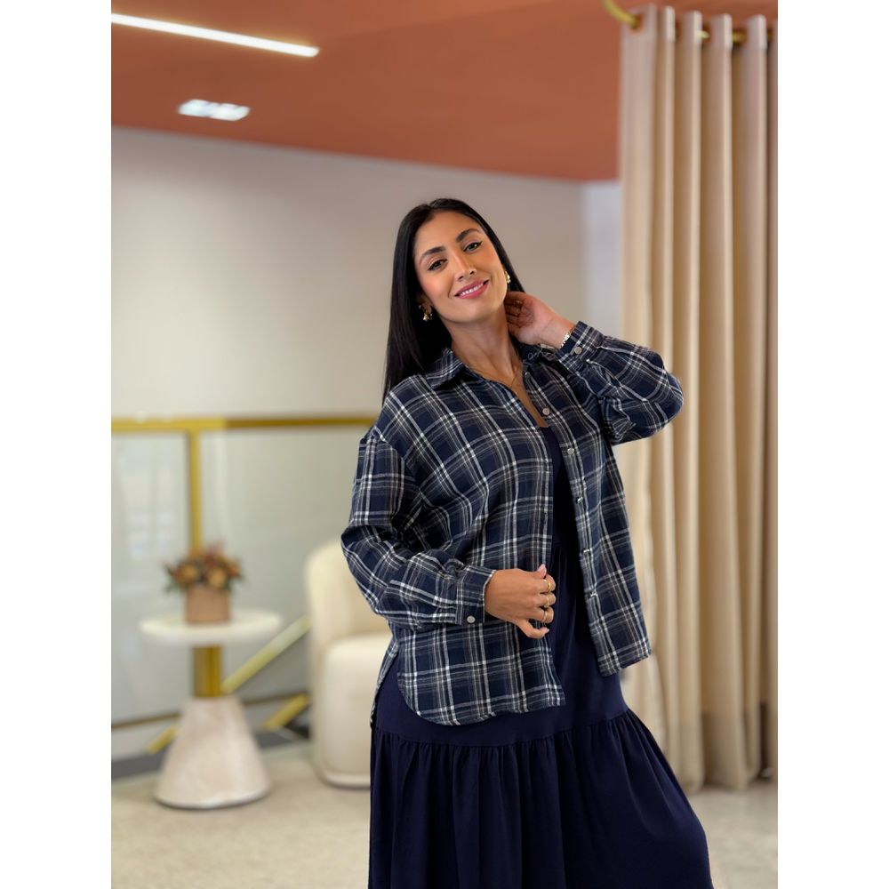 Camisa Babi Xadrez Azul