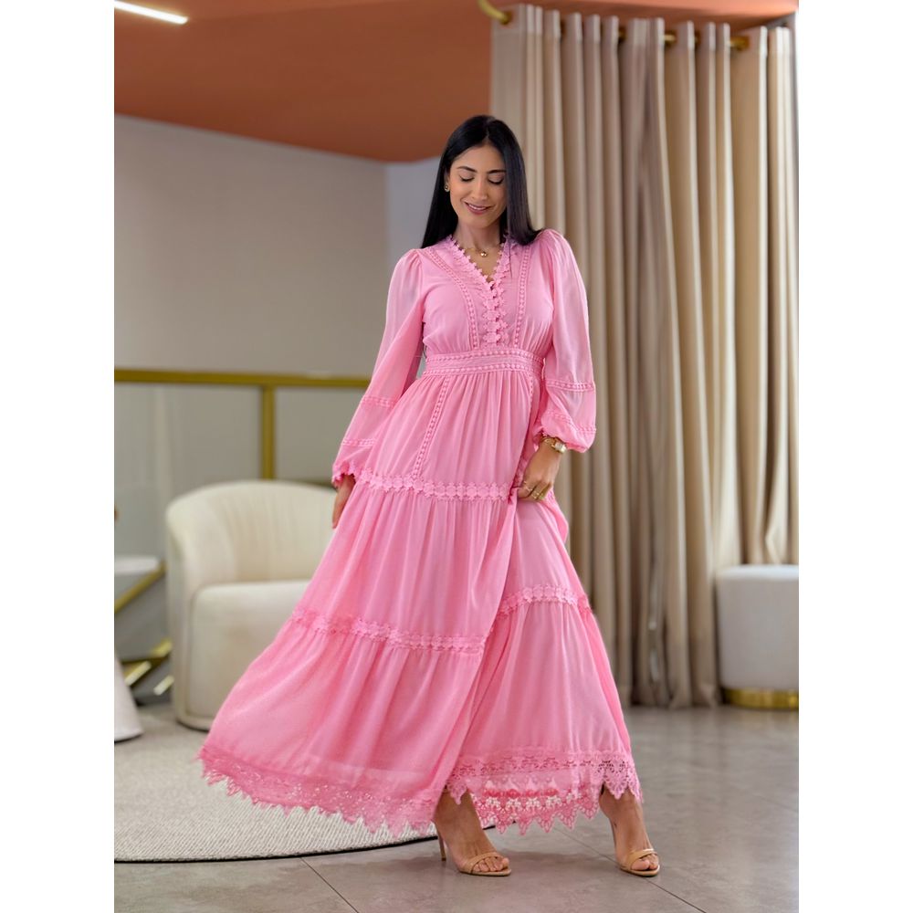 Vestido Silmara Rosa