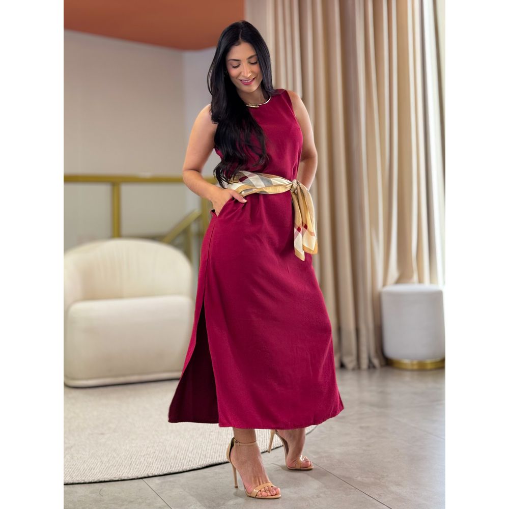 Vestido Diana Marsala