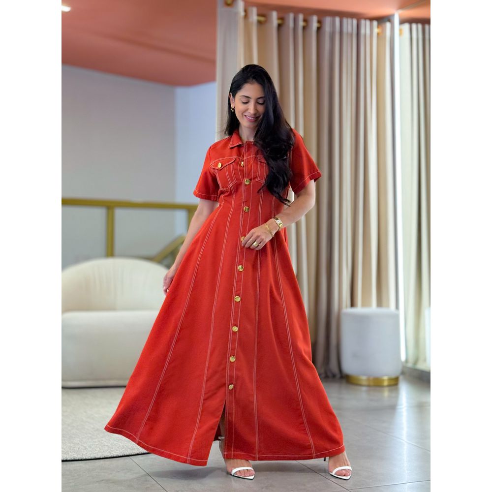Vestido Tamara Terracota