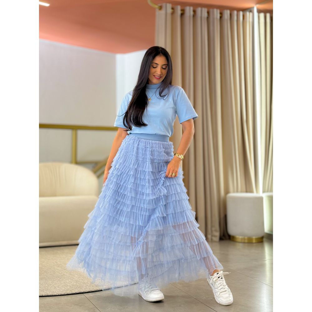 Saia Louise Azul Bebe
