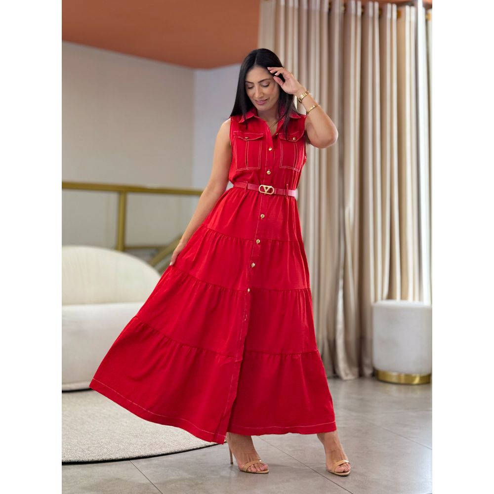 Vestido Isabel Vermelho