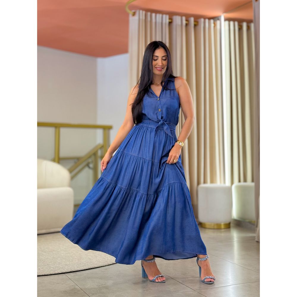 Vestido Iris Azul Jeans Claro