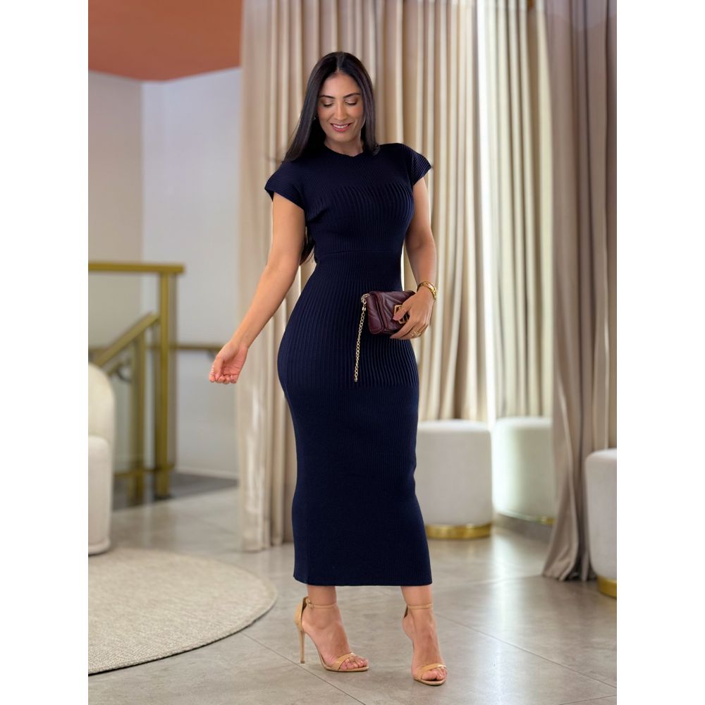 Vestido Caren Azul Marinho