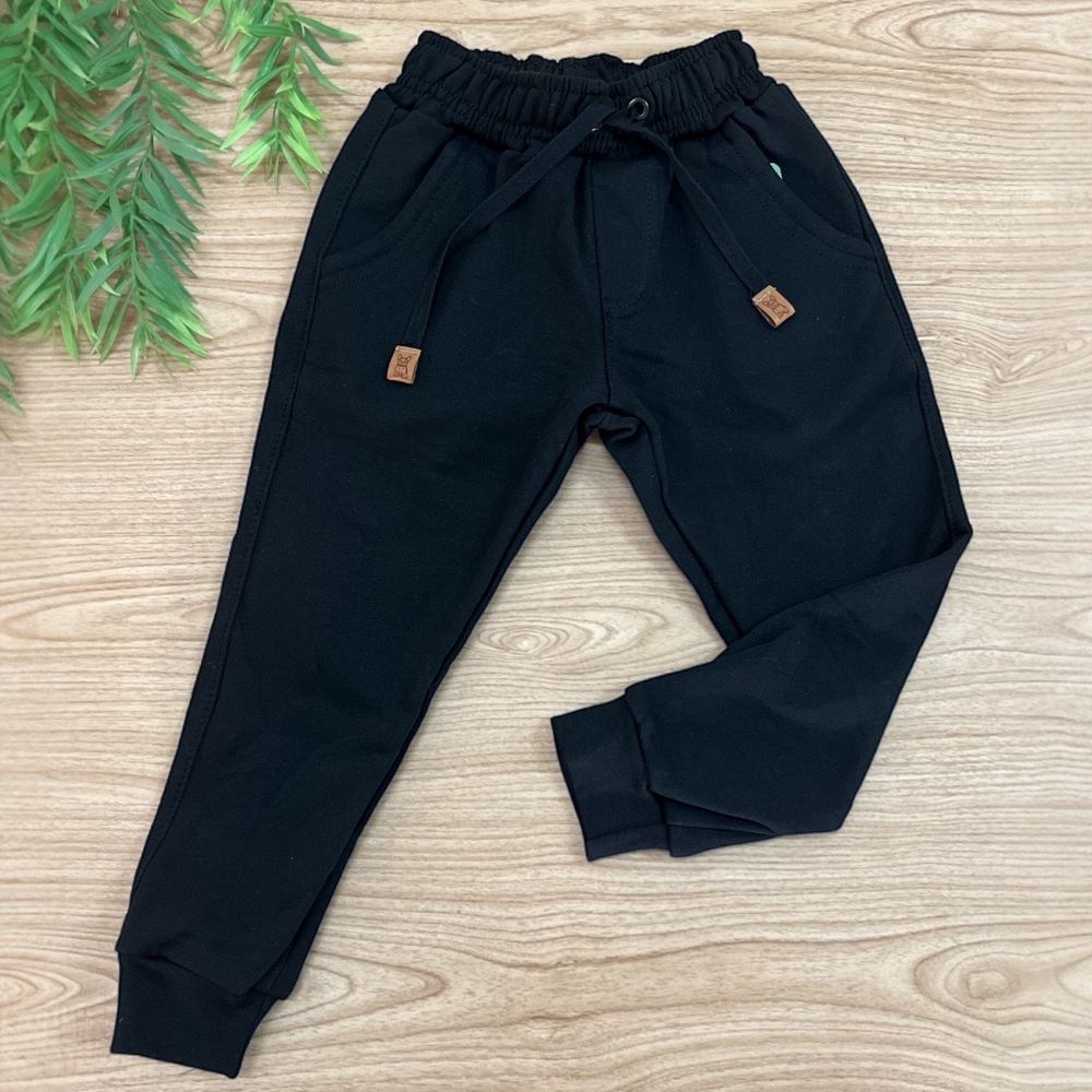 Calça Preta Moletom - PURO GLAMOUR KIDS