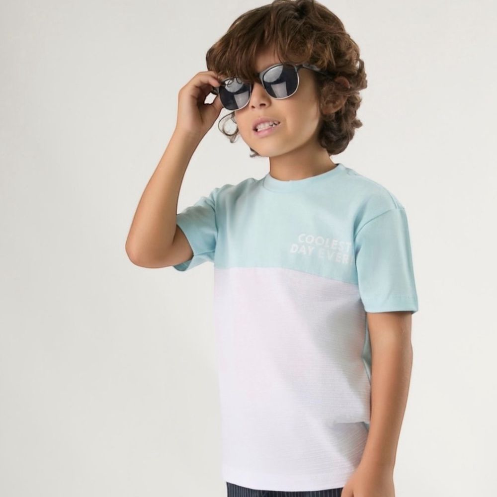 Camisa Azul Bebê - PURO GLAMOUR KIDS