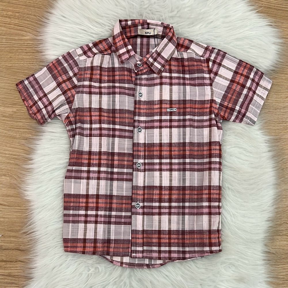 Camisa Xadrez Vermelho - PURO GLAMOUR KIDS