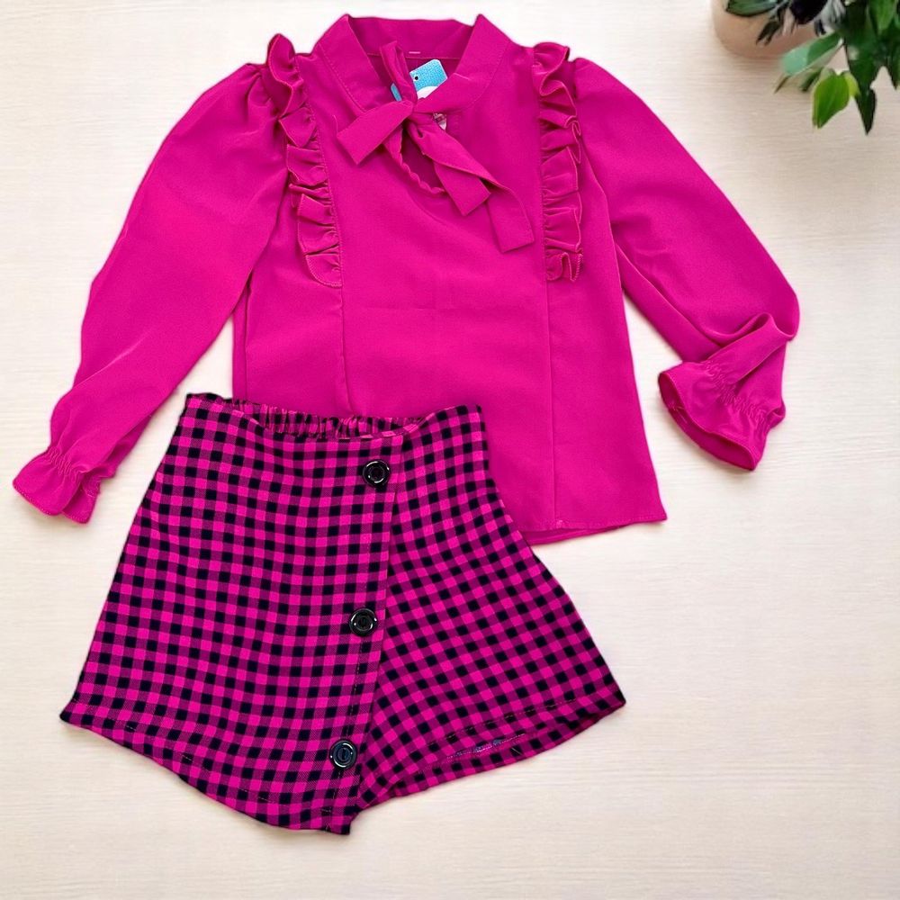 Short Xadrez - PURO GLAMOUR KIDS