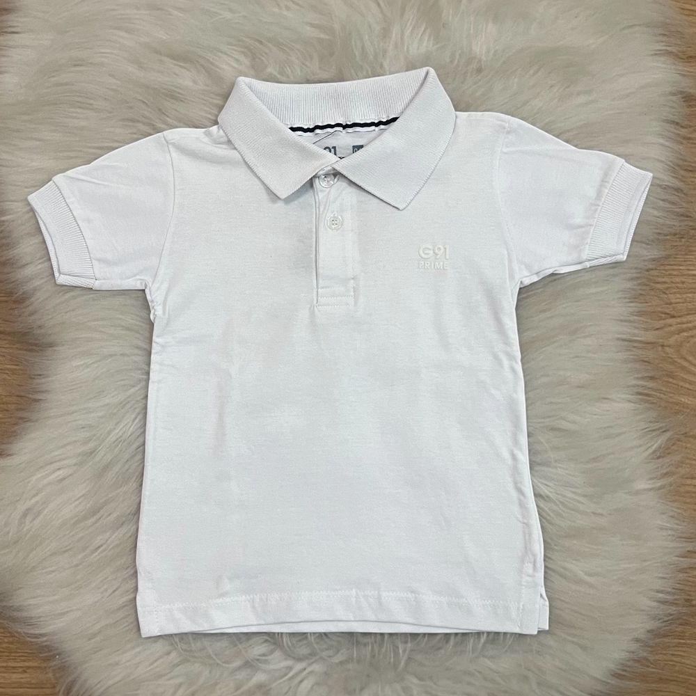 Camisa Polo Branca - PURO GLAMOUR KIDS