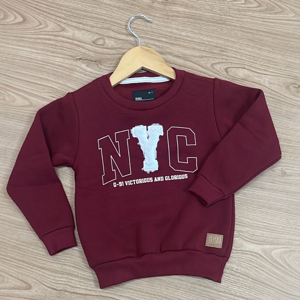 Casaco Moletom Vinho - PURO GLAMOUR KIDS