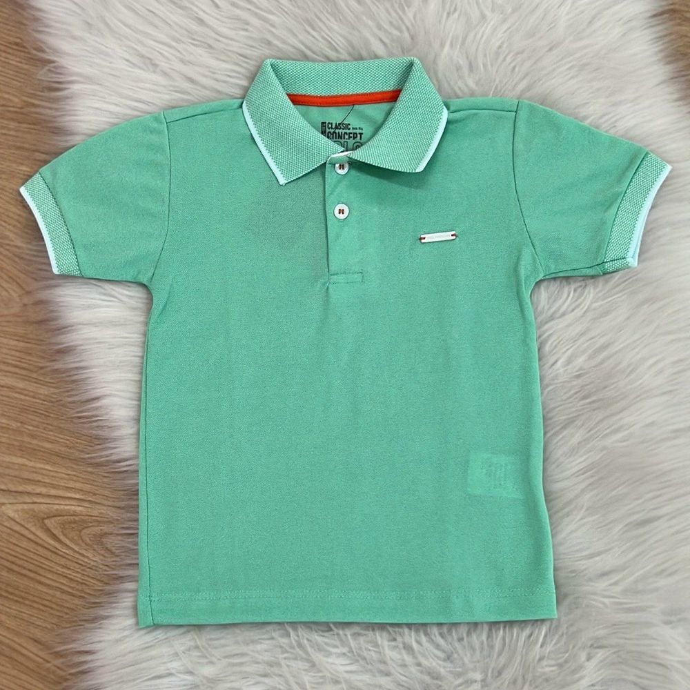Camisa Polo Verde Claro - PURO GLAMOUR KIDS