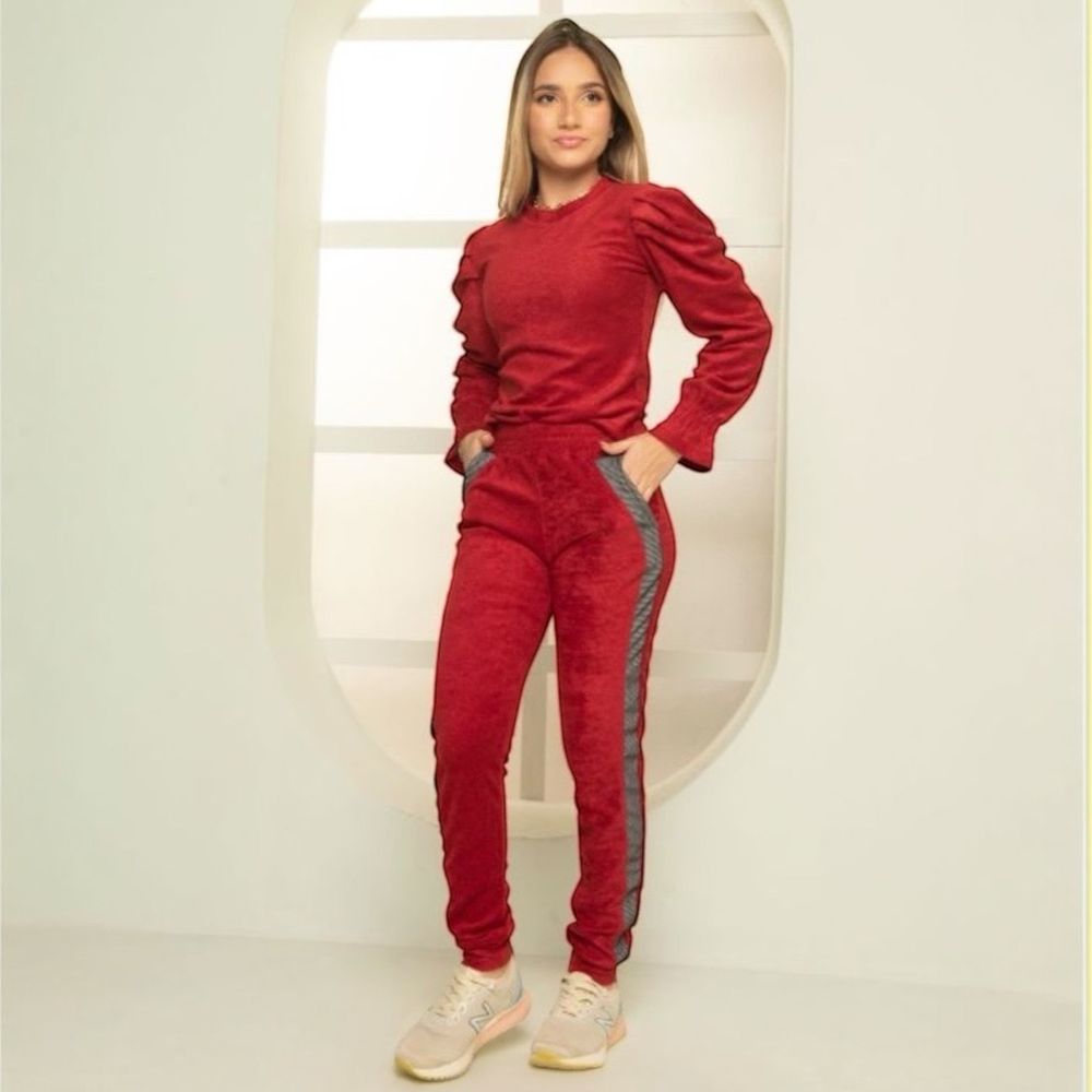 Conjunto Vermelho Atoalhado - PURO GLAMOUR KIDS