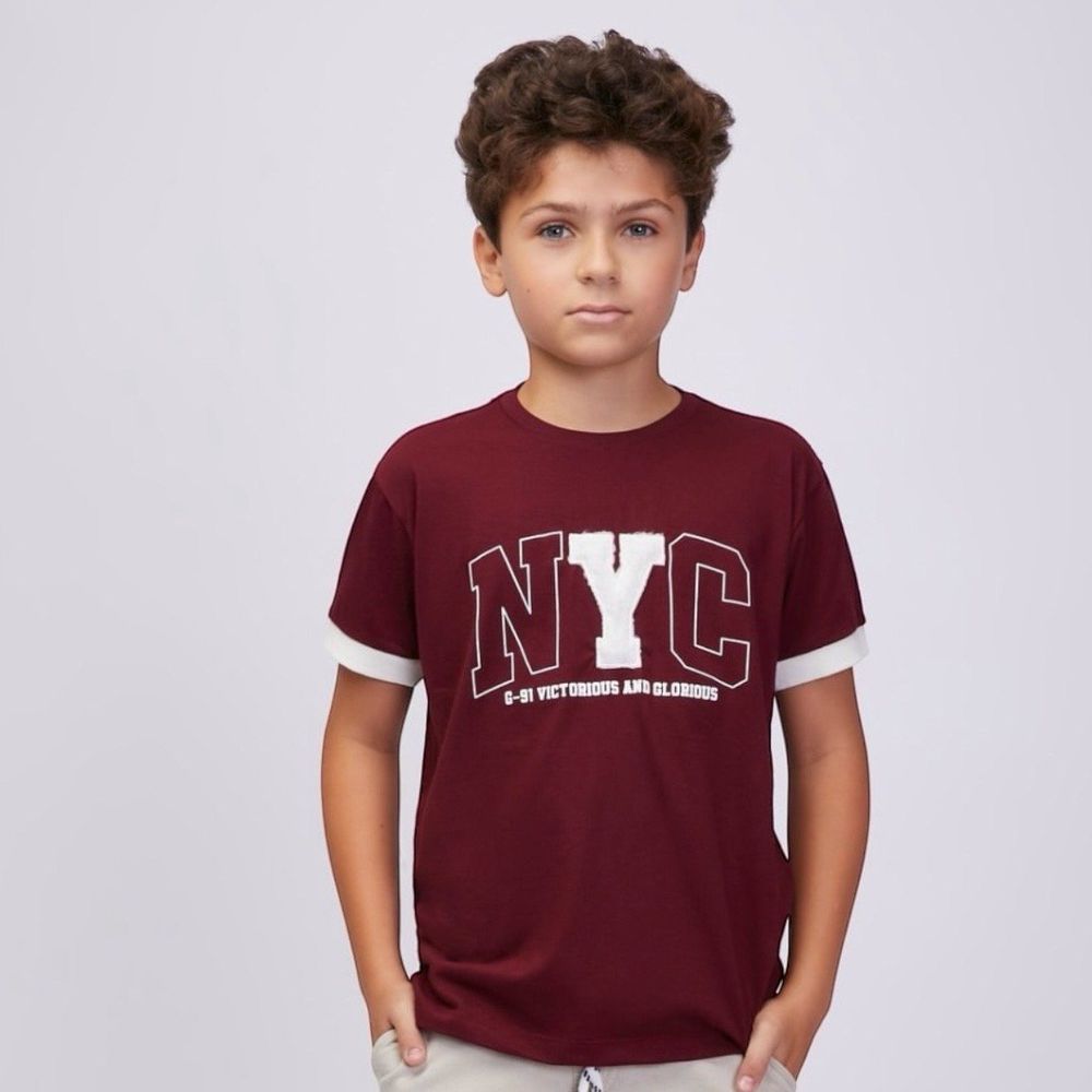 Camisa NY Marsala - PURO GLAMOUR KIDS