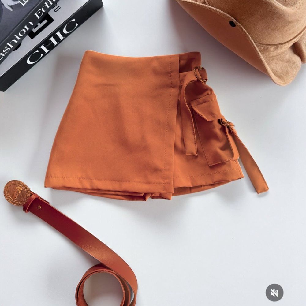 Short Saia Fivela Marrom - PURO GLAMOUR KIDS