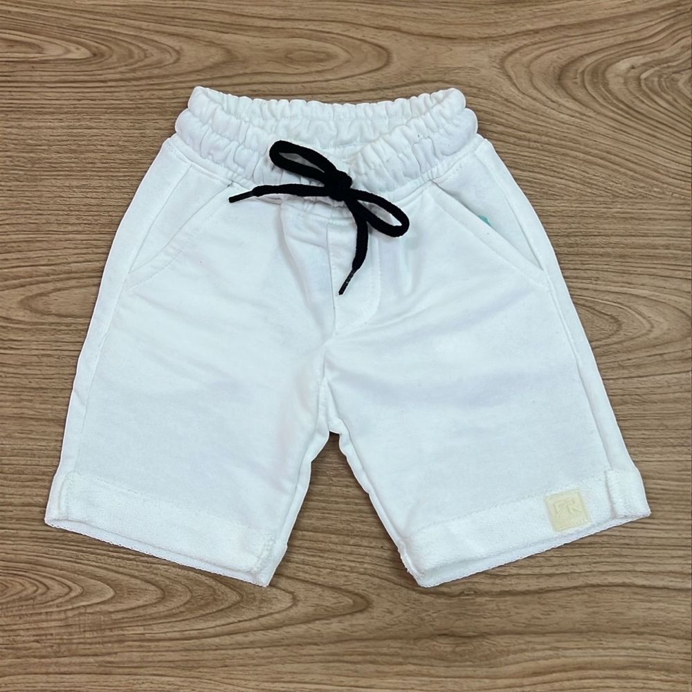 Bermuda Branca Moletinho - PURO GLAMOUR KIDS