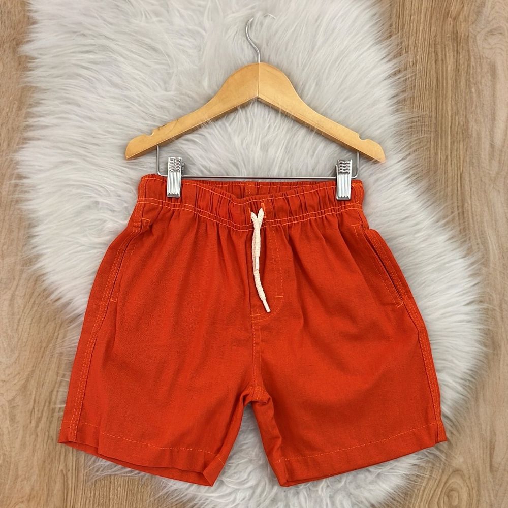 Bermuda Linho Laranja - PURO GLAMOUR KIDS
