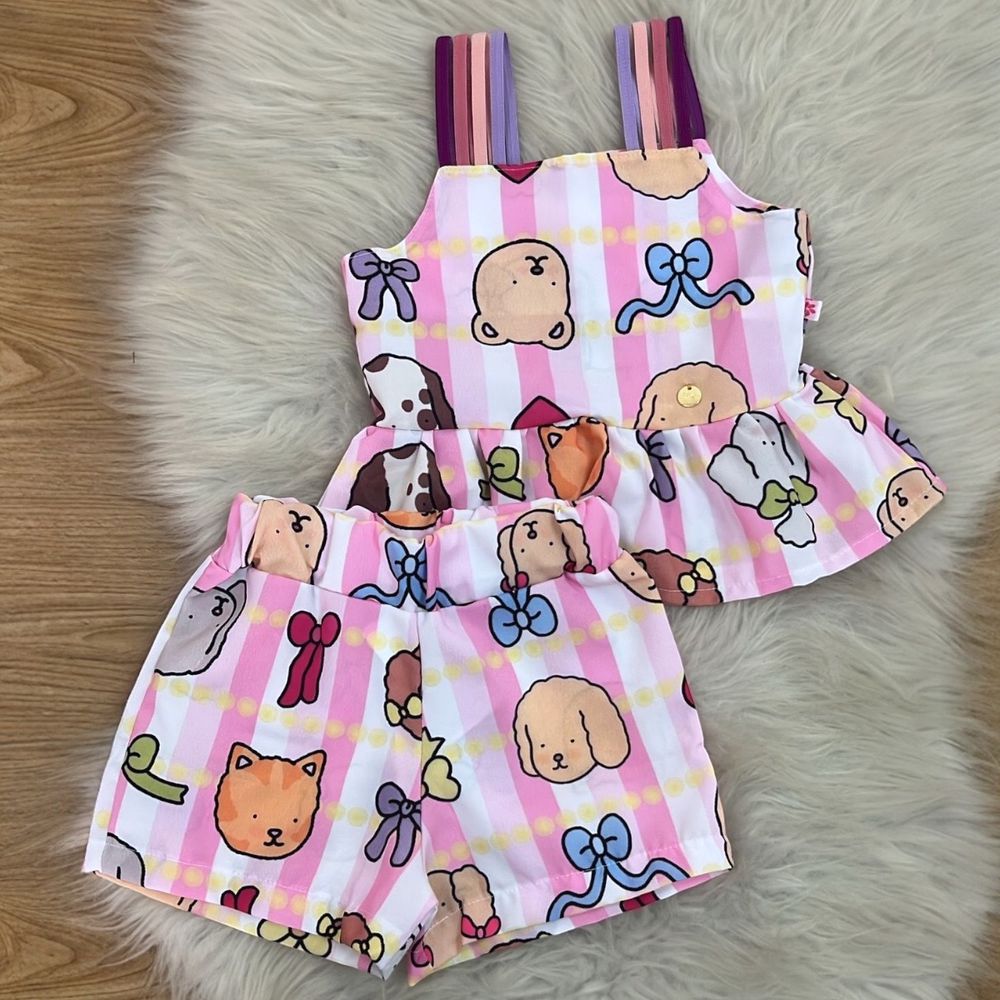 Conjunto Alça Colorida Bobbie Goods - PURO GLAMOUR KIDS
