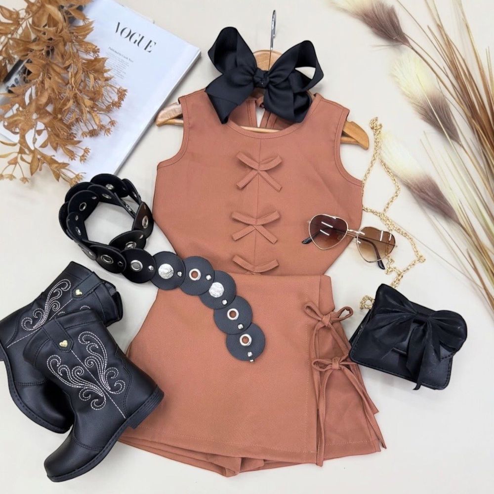 Conjunto Marrom - PURO GLAMOUR KIDS