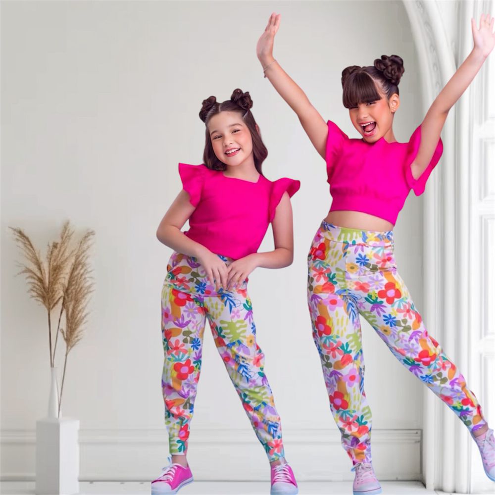 Conjunto calça Floral - PURO GLAMOUR KIDS