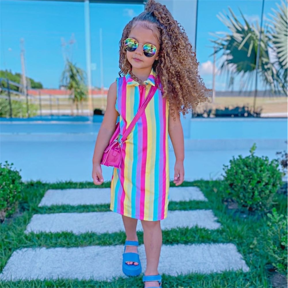 Vestido listrado - PURO GLAMOUR KIDS
