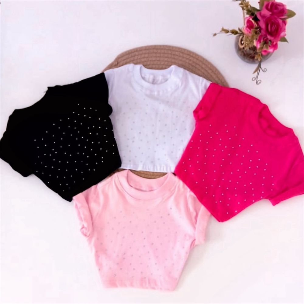 Cropped Brilho Preto - PURO GLAMOUR KIDS