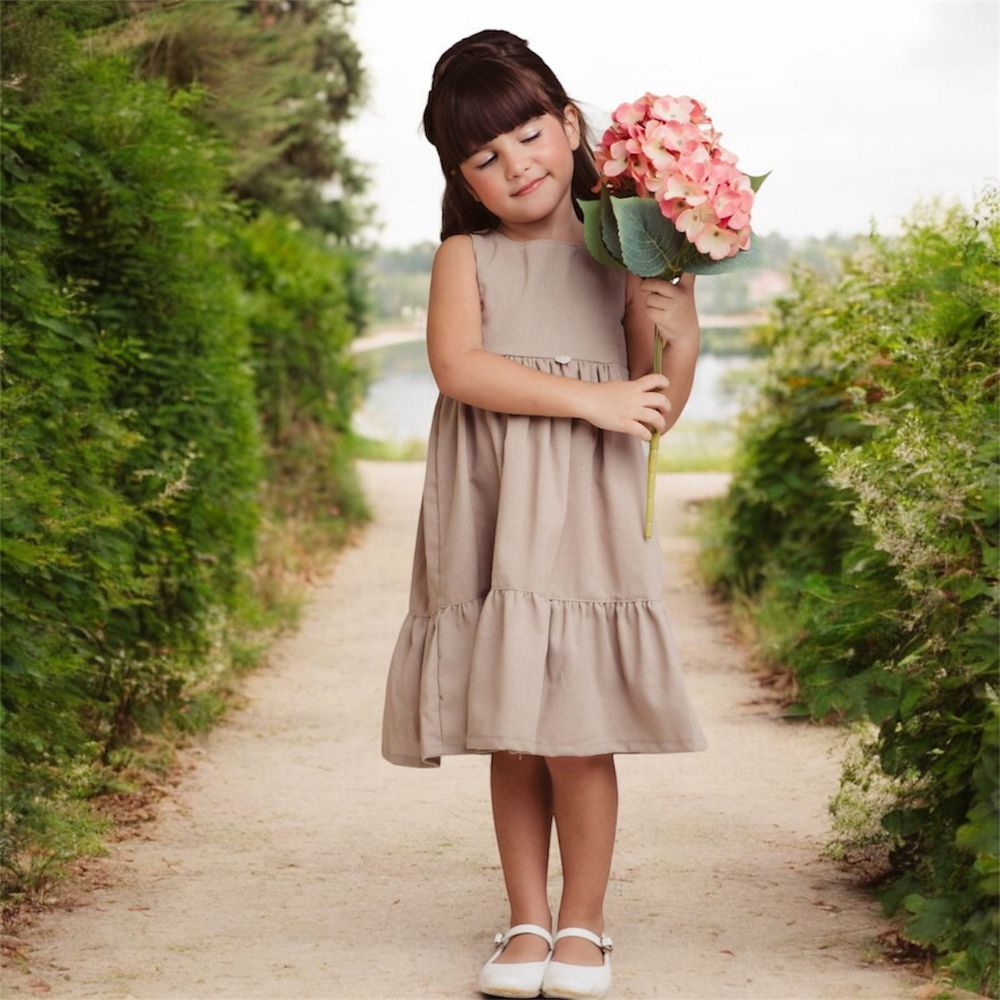 Vestido Bege - PURO GLAMOUR KIDS