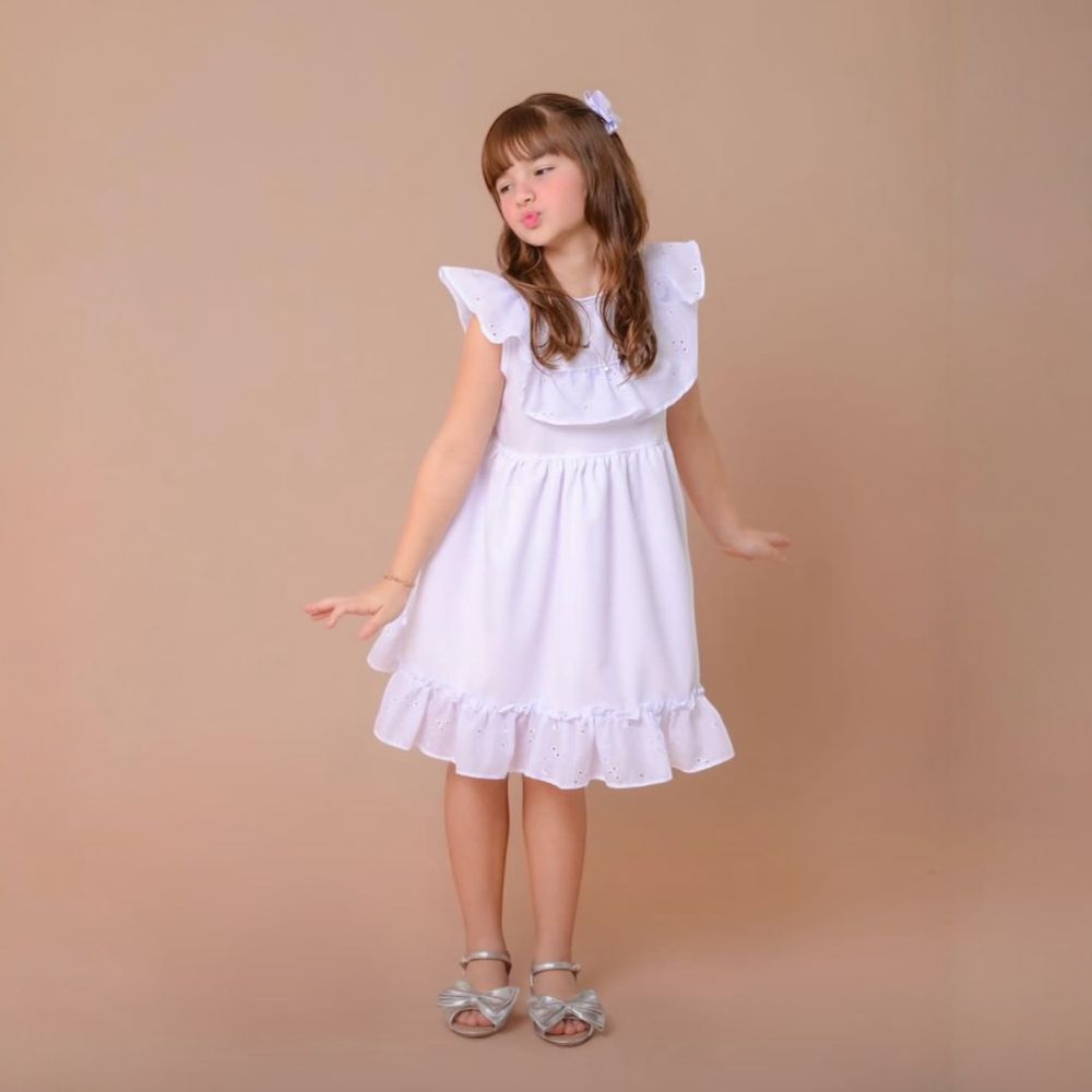 Vestido Branco - PURO GLAMOUR KIDS