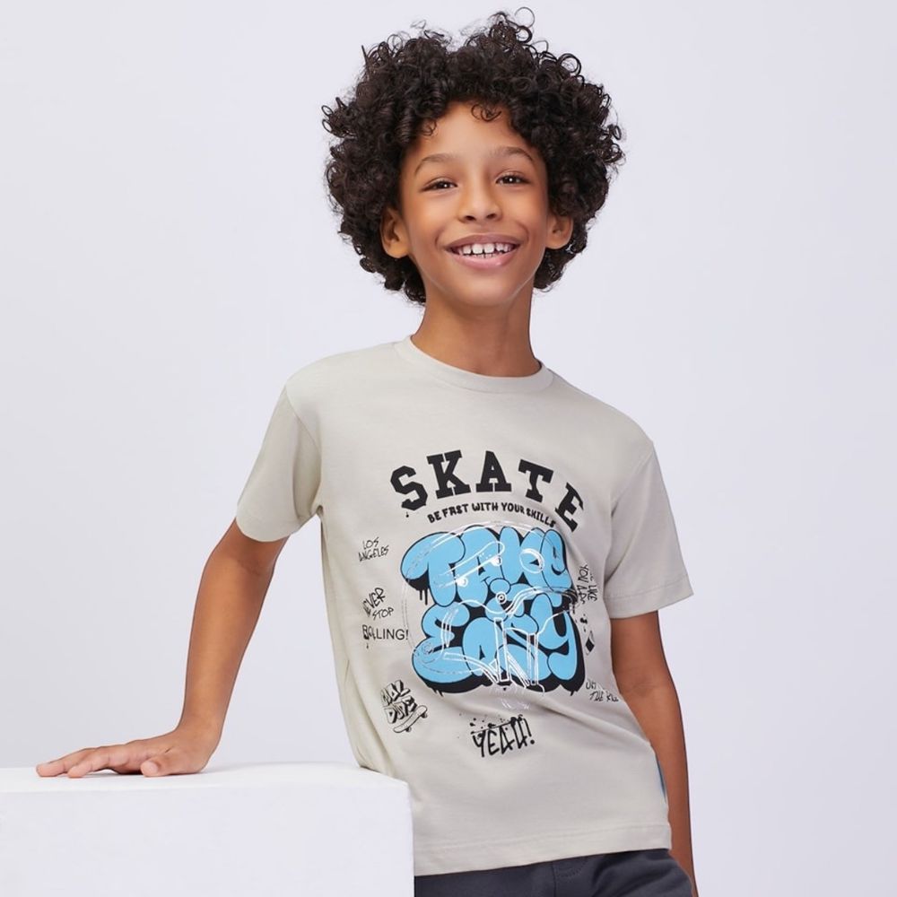 Camisa Bege - PURO GLAMOUR KIDS