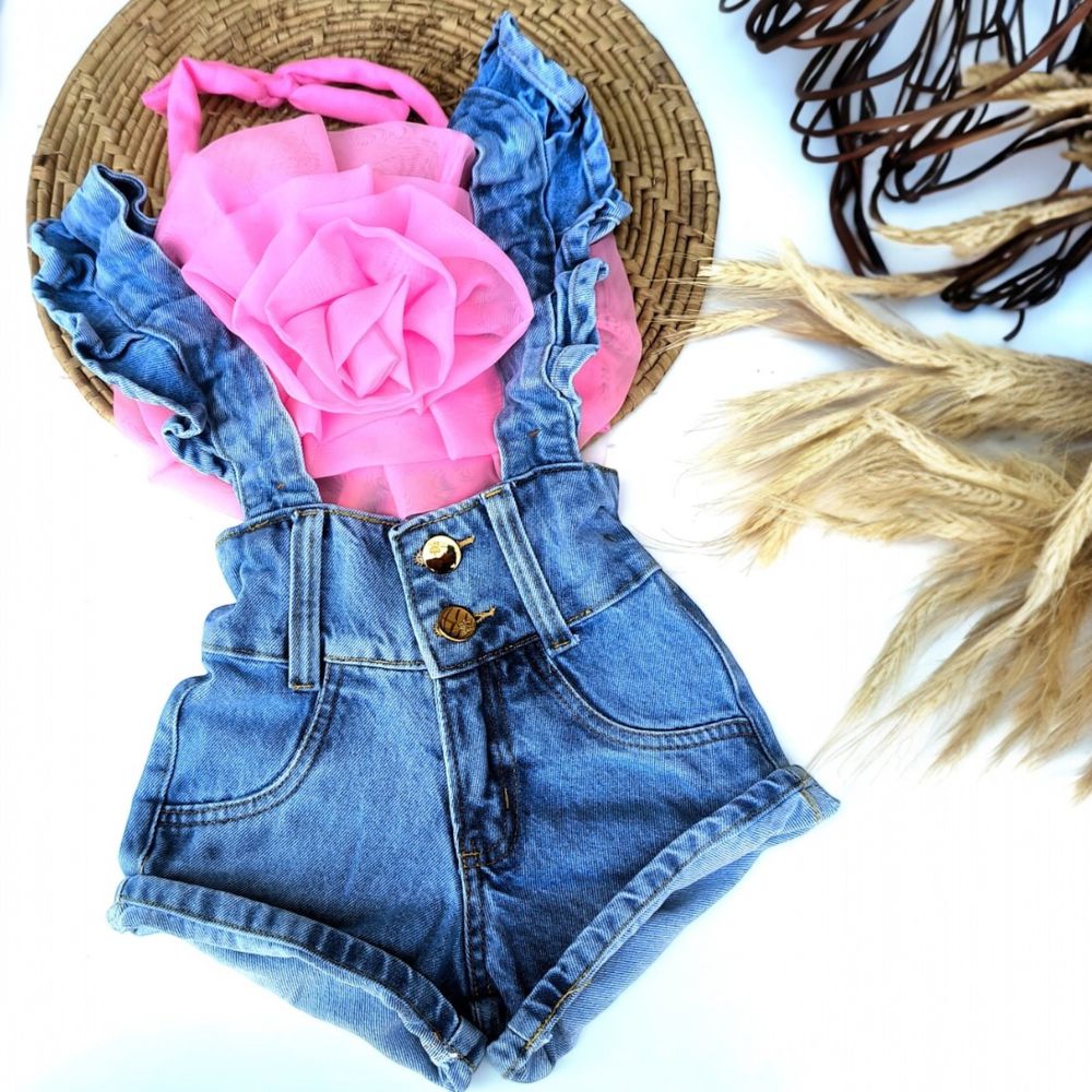 Salopete Jeans (Cropped não Acompanha) - PURO GLAMOUR KIDS