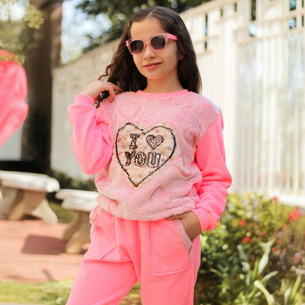 Conjunto Rosa Neon - PURO GLAMOUR KIDS