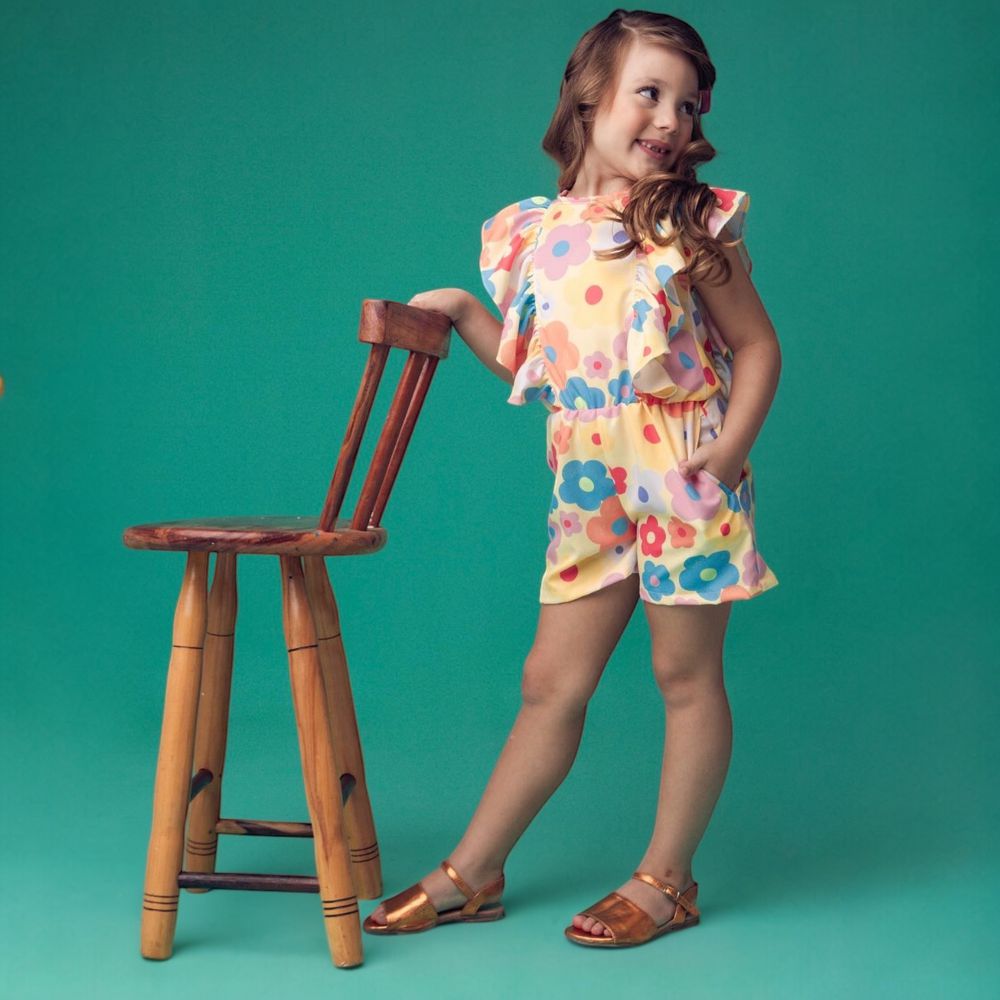 Macaquinho Flores - PURO GLAMOUR KIDS