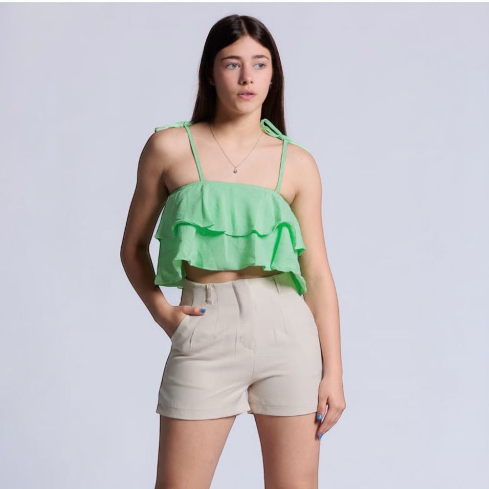 Short Alfaiataria Bege - PURO GLAMOUR KIDS