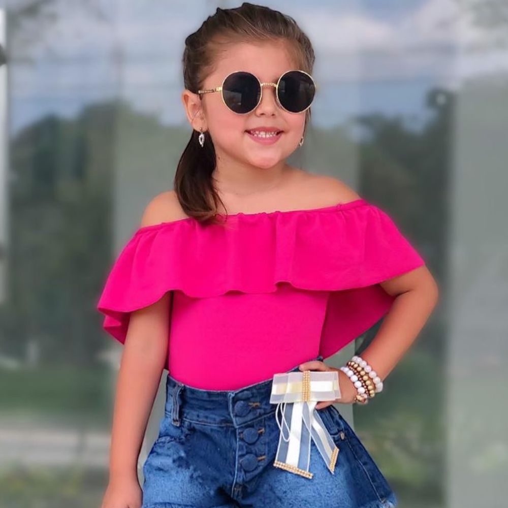 Body Rosa Cavado - PURO GLAMOUR KIDS