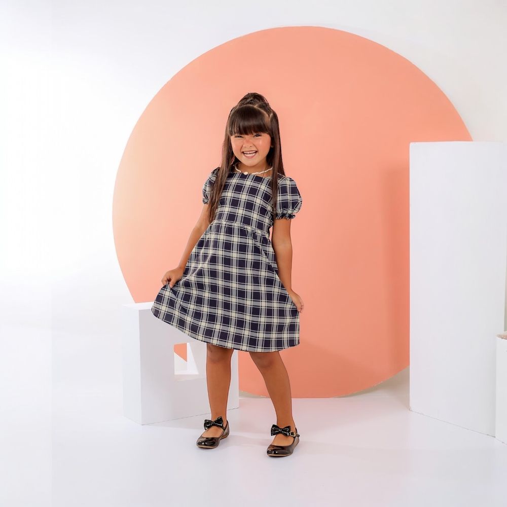 Vestido Xadrez - PURO GLAMOUR KIDS