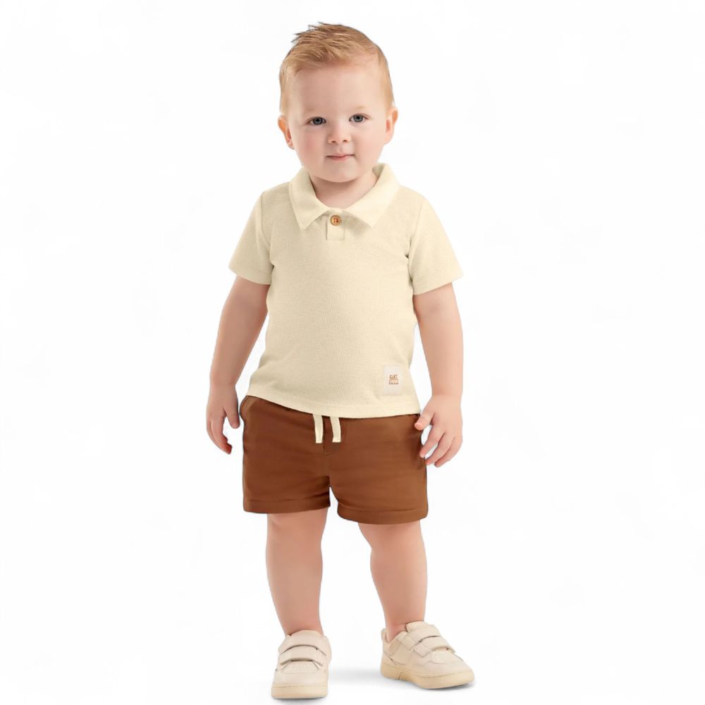 Conjunto Polo Bebê Malha Tricô Colorittá - PURO GLAMOUR KIDS