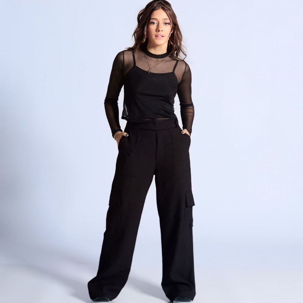 Calça wide leg cargo - PURO GLAMOUR KIDS