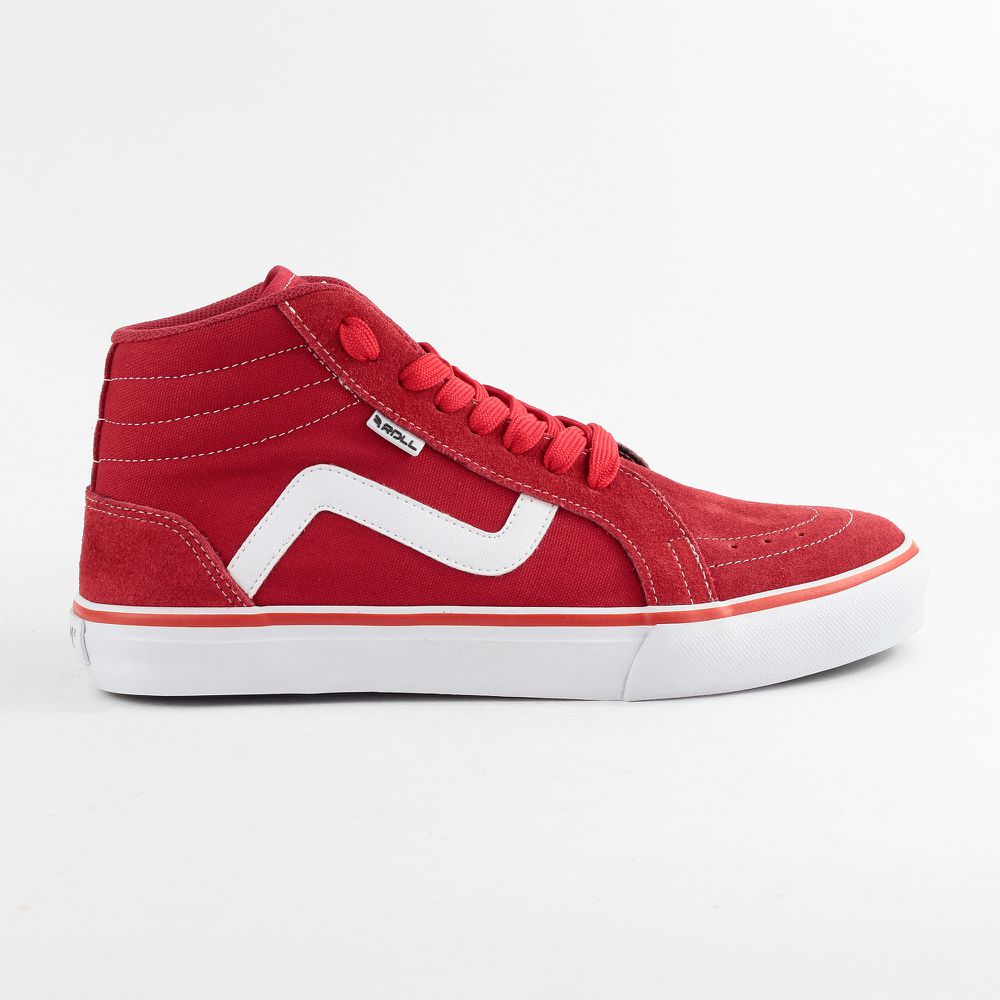 Tênis Randall Lona Camurça Hi Top - Vermelho - Randall