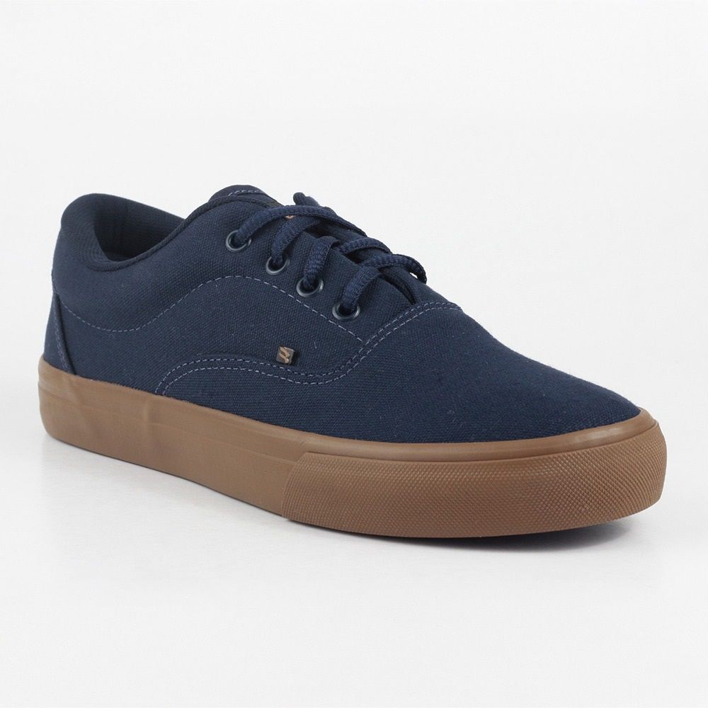 Tênis Randall Lona Básico Leeds - Azul Marinho-Cre... - Randall