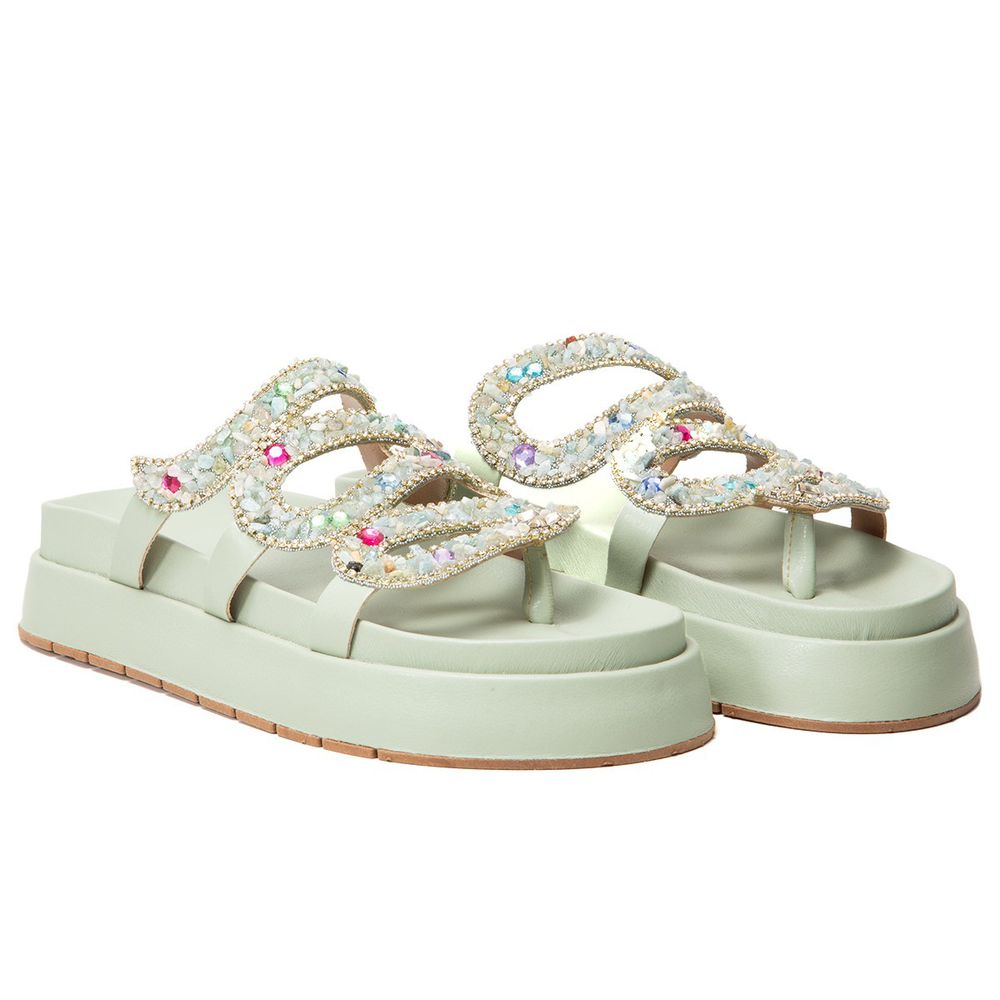 Sandália Papete Com Pedraria Snake Rast Shoes Conf... - RAST SHOES